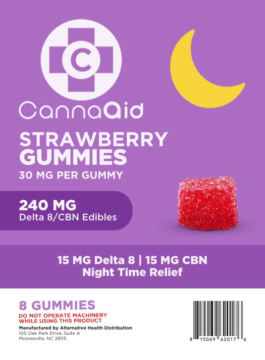 CannaAid 240mg CBN+ Delta 8 Gummies